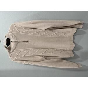 Vintage Sun River Quarter Zip Knit Sweater, Men's XL